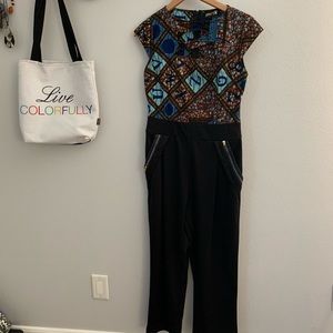 Indie designer jumpsuit Ankara style